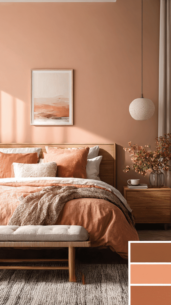 Transform Your Space: Peach and Brown Bedroom Paint Colors That Inspire Calm and Elegance