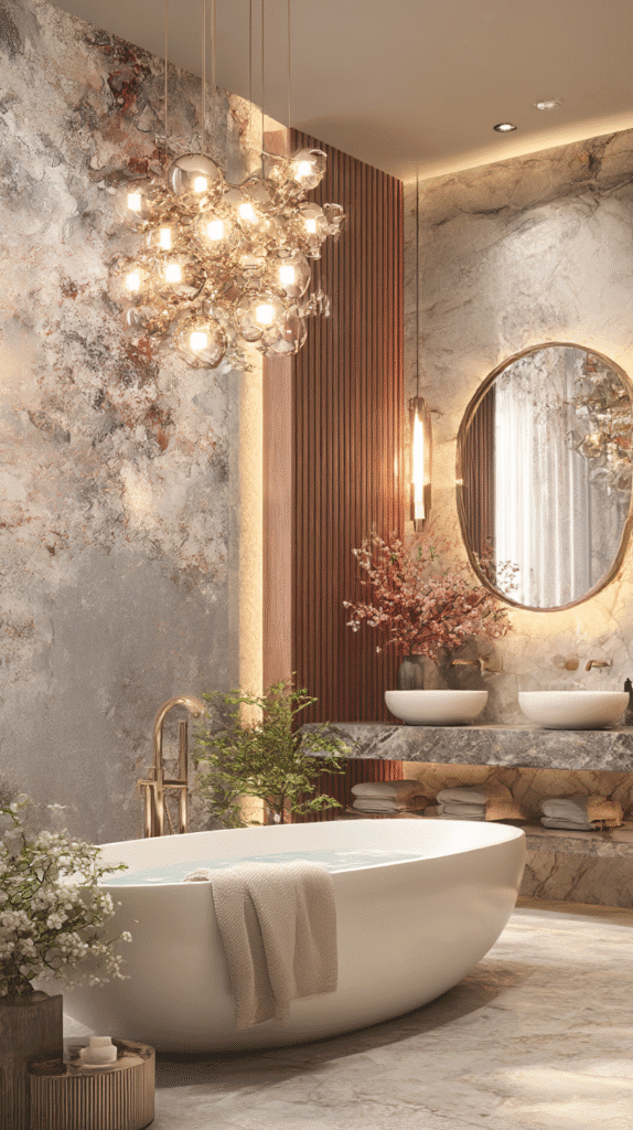 Modern Luxury Bathroom: A Seamless Integration in Full Apartment Interior Design