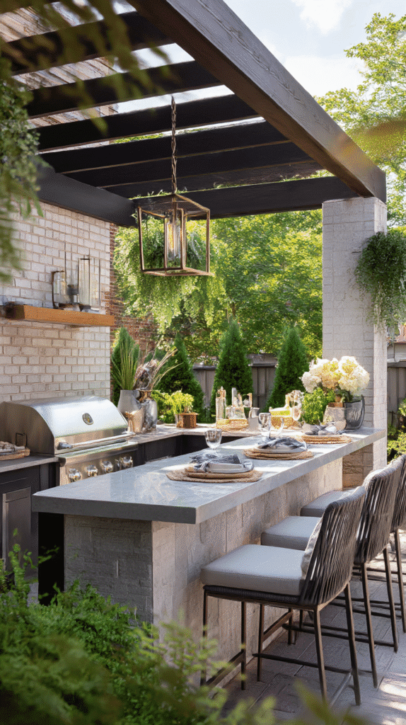 Crafting the Perfect Outdoor Kitchen with Stylish Home Bar Seating